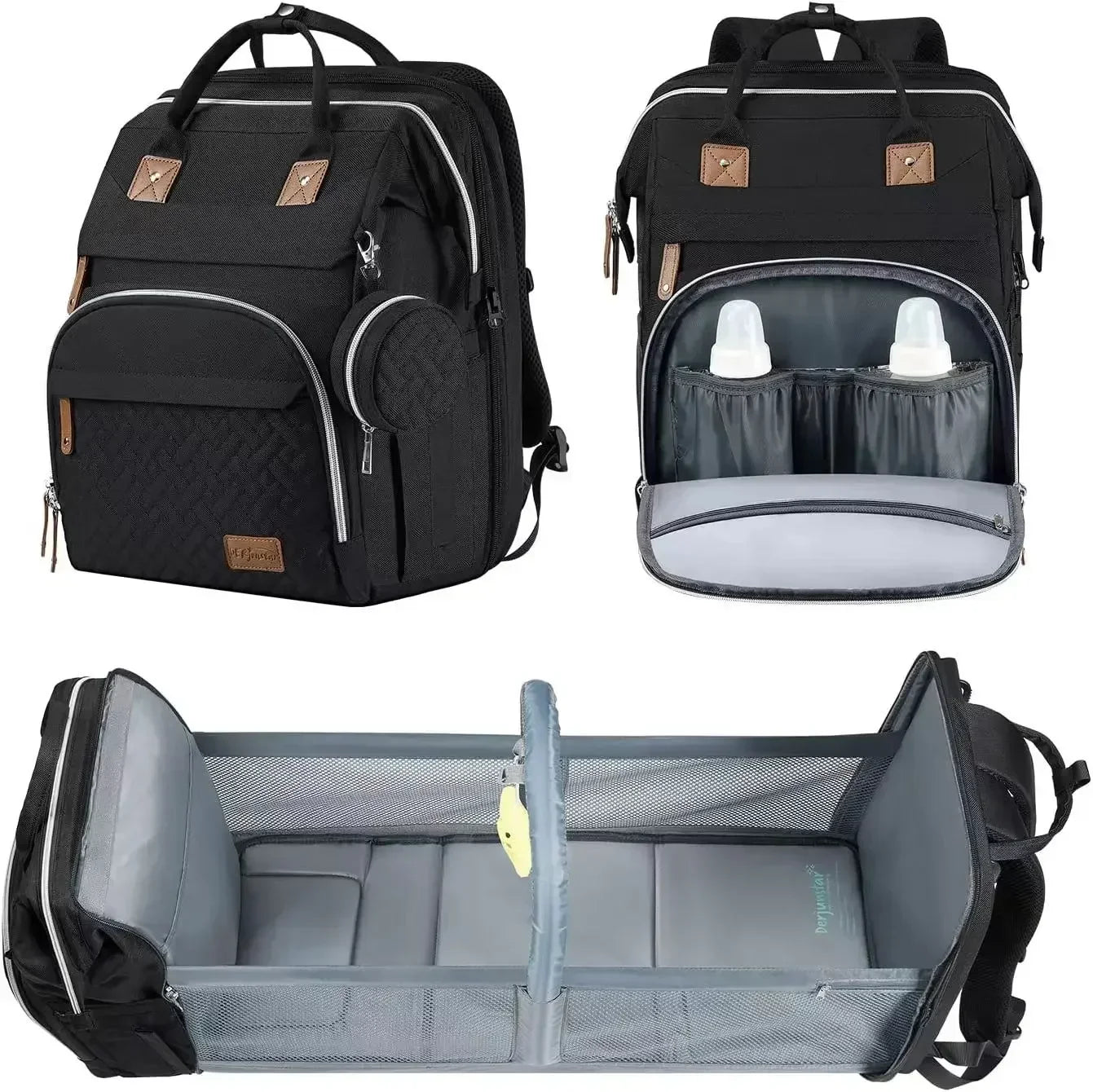 Baby Changing Bag with Foldable Crib